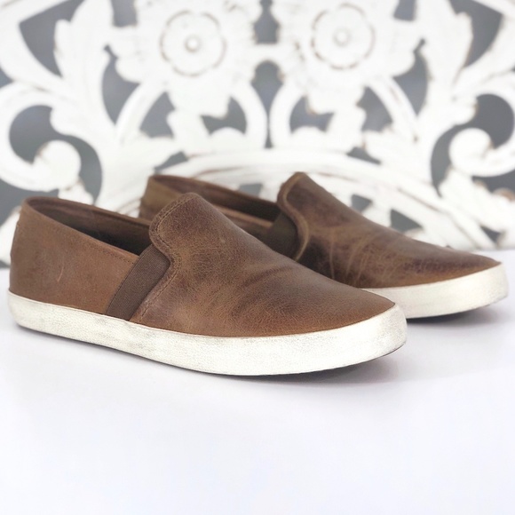 frye dylan slip on cognac